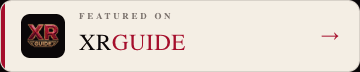 Featured on XRGuide (Light) — XRGuide brand asset